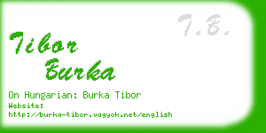 tibor burka business card